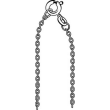 Halskette Anker 0,35 mm 45 cm Silber