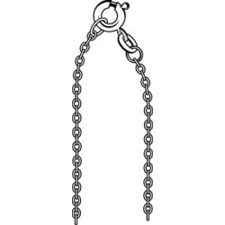 Halskette Anker 0,3 mm 40 cm 585/- weiß
