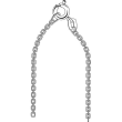 Halskette Anker diamantiert 0,5 mm 60 cm Silber
