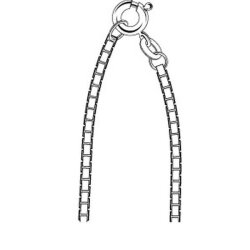 Halskette Venezia 1,2 mm 45 cm Silber