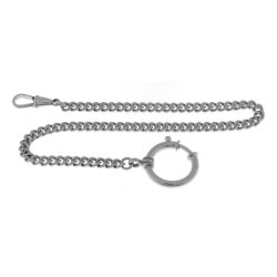 Uhrkette Panzer flach 4,3 mm 26,5 cm Silber