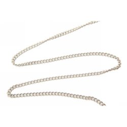 Panzerkette rund 0,6 x 2,1 mm Silber