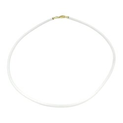 PVC Collier Ø 3,0 mm 45 cm Silber vergoldet