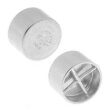 M. Schließe zyl. glänzend m. Netzenden Ø 9,0 mm Silber