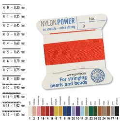 Nylonseide 1N 2 m korallrot - 7