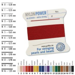 Nylonseide 1N 2 m granatrot - 5