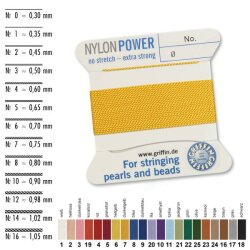 Nylonseide 1N 2 m hellgelb - 4