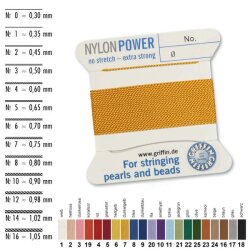 Nylonseide 1N 2 m dunkelgelb - 4