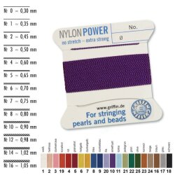 Nylonseide 1N 2 m amethyst - 2