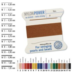 Nylonseide 1N 2 m karneol - 3