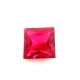Synth. Rubin carre princess cut 4 x 4 mm