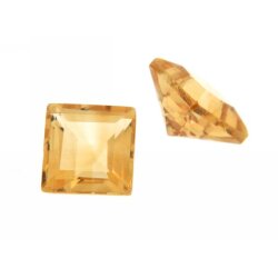 Citrin goldfarben carre 3,5 x 3,5 mm