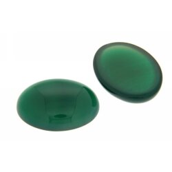 Cabochon oval 6 x 4 mm Grün Achat