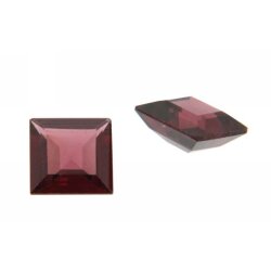 Rhodolith carre 5 x 5 mm