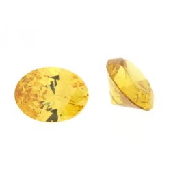Zirkonia gelb oval 8 x 6 mm