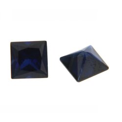 Alpinit saphirblau carre princess cut 4 x 4 mm