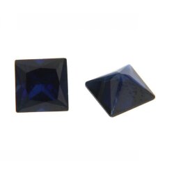 Alpinit saphirblau carre princess cut 6 x 6 mm