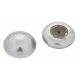 Imit. Perle button agb. Ø 8,0 mm hellgrau