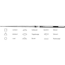 Diamant Nadelfeile 140 mm flachstumpf