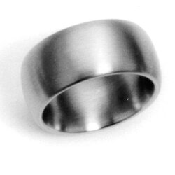 Ring 10,0 mm matt Edelstahl