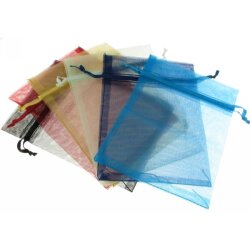 Organza Säckchen 100 x 75  mm schwarz