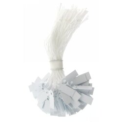 Etiketten 15 x 6 mm Faden weiß Karton weiß