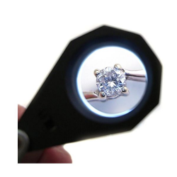 Steinlupe mit Ring LED 10x