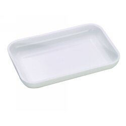 Steinschale aus Zelluloid 100 x 65 mm weiß