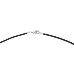 Kautschuk Collier Ø 3,0 mm 40 cm Silber
