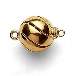 Kugelschließe glänzend/satiniert Ø 10,0 mm Silber verg.