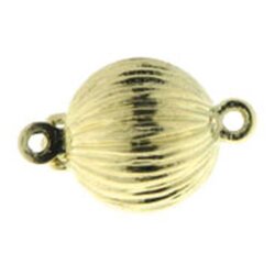Kugelschließe gerieft Ø 8,9 mm 585/- weiß