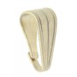 Schlaufe gerieft 15 x 7 mm Silber