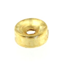 Hohlzylinder glatt Ø 3 x 1,3 mm Silber vergoldet