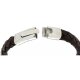 Lederarmband flach braun 12 mm 21 cm