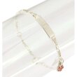 Ident. Armband Figaro-Panzer Blume rosa Silber