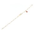 Ident. Armband Figaro-Panzer Blume rosa Silber