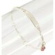 Ident. Armband Figaro-Panzer Blume rosa Silber