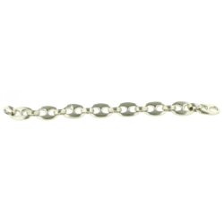 Kaffeebohnen Kette 8,0 mm Silber