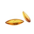 Bernstein navette cabochon 9 x 4 mm