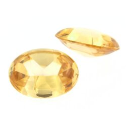 Zirkonia champagner oval buff top 15 x 11 mm