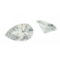Zirkonia weiß tropfen 8 x 5 mm