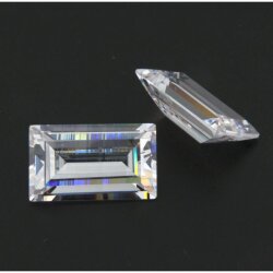 Zirkonia weiß baguette step cut 15 x 5 mm