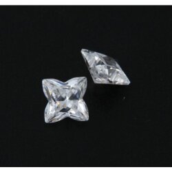 Zirkonia weiß blüte 4 blättrig 5 x 5 mm