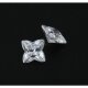 Zirkonia weiß blüte 4 blättrig 5 x 5 mm