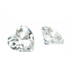 Zirkonia weiß herz 8 x 8 mm