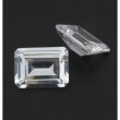 Zirkonia weiß achteck step cut 8 x 6 mm