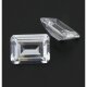 Zirkonia weiß achteck step cut 8 x 6 mm