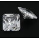 Zirkonia weiß achteck princess cut 8 x 6 mm