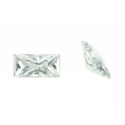Zirkonia weiß baguette princess cut  4 x 2 mm