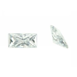 Zirkonia weiß baguette princess cut 8 x 4 mm